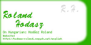 roland hodasz business card